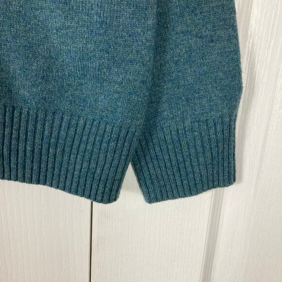 NWOT The House Of Bruar Munrospun Sweater Women US XL Lambswool V Blue Long-Slev - Picture 5 of 9